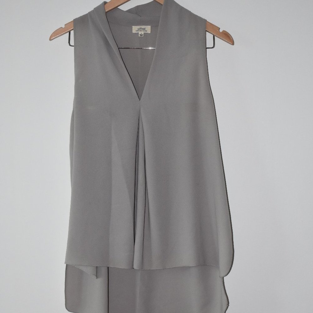 Grey Silk Tank Top, Wilfred, Size S